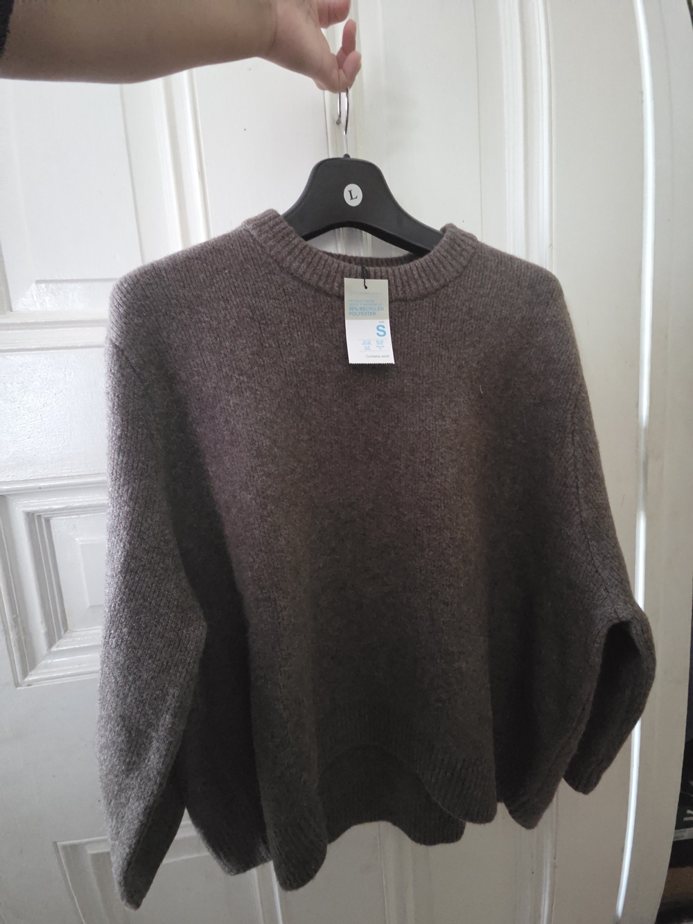Primark Neutral Brown Knit Crewneck Sweater